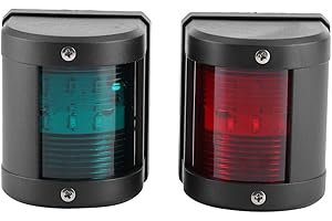 KIMISS Luci di navigazione, coppia di lampade di segnalazione IP66 Luce di navigazione LED verde rossa per yacht da barca 12V