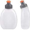 TRIWONDER Water Bottles Leakproof Running Hydration Bottle Small Water Bottle for Hydration Pack Running Hiking Cycling (White - 170ml - 2 Pcs)