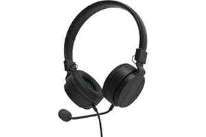snakebyte Xbox Headset SX - Negro/Verde - Auriculares estéreo para Juegos de la Serie Xbox SX, Controladores de Audio de 40 mm, Acolchados, Toma de 3,5 mm, compatibles con PS5, Xbox, portátil