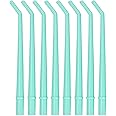 Healifty 25PCS Disposable Dental Surgical Aspirator Suction Tubes Curved Tips Dental Saliva Ejector Tips (Green)