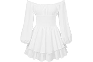 JIJIRUDU Costume da pirata da donna, estivo, da donna, con scollo a slash, in tinta unita, senza spalline, lunghezza al ginocchio, patchwork, per feste, carnevale, pirata