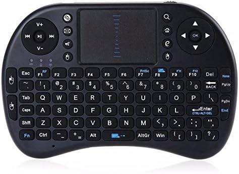 Buibao i8 Wireless Mini Keyboard 2.4G with Touchpad for PC Android TV Box MXQ HTPC Xbox, Black