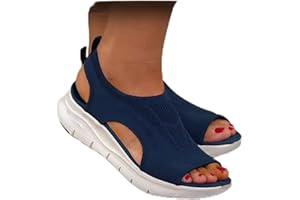 EDANEL Sommer waschbare Slingback Orthopädische Slide Sport Sandalen, Orthopädische Slide Sport Sandalen, Super Bequeme Sport Strick Sandalen, Mesh Weiche Sohle Casual Damenschuhe