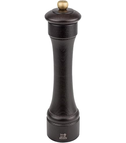 Moulin à Poivre Peugeot Tahiti - 15 Cm - Bois Français PEFC - Réglage Mouture - Fabrication Française - Noir