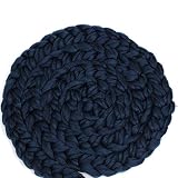 JT Baby-Kissen-Decke handgemachtes weiches Seil-schöne Dekoration-photographische Stützen, Dark Blue, 250g
