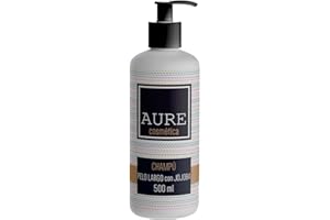 Aure Shampooing pour Chien et Chat - Shampooing au Jojoba pour Animaux à Poils Longs - Démêle et Adoucit - Renforce et Fait Briller - Facile à Appliquer - 500 ML