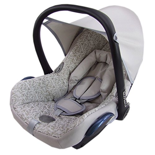 Babys-Dreams Ersatzbezug für Maxi-Cosi CabrioFix 6 tlg. SILBER MOSAIK *NEU* Bezug für Babyschale Sommerbezug Cabrio Fix