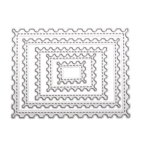 Demiawaking 5Pcs Getränke und Dessert Schneiden Schablonen DIY Sammelalbum Dekor Papier Karten, Metall Buchzeichen , Metall Lesezeichen als Geschenk fuer Freunde