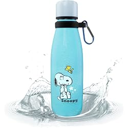 Snoopy Edelstahl Wasserflasche 550 Ml – Personalisierbar, Hält Warm/kalt, BPA-frei
