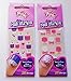 2 Packs Girls Pink Nail Wraps Cupcakes & Bows