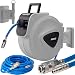 Produktbild MASKO® 20m Druckluftschlauch Aufroller automatisch 1/4" Anschluss - Schlauchtrommel Wandschlauchhalter Schlauchaufroller Druckluftschlauch-Aufroller Druckluftschlauch-trommel / Farbe: Grau, Größe: 20 Meter