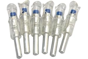 JIEXI HWYP Automatically Bow String Activated Lighted Crossbow Arrow Nocks Pack of 6 (Blue)