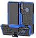 Price comparison product image Yiakeng Huawei Honor 10 lite Case, Huawei P Smart 2019 Case, Double Layer Shockproof Slim Drop Full Body Protection With Kickstand For Huawei P Smart 2019 (Blue)