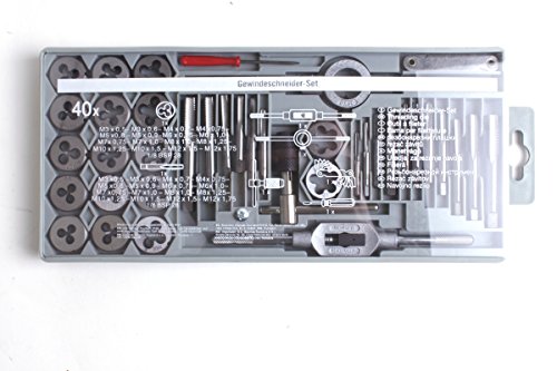 Gewindeschneider Satz 40 tlg. M3-M12 + BSP 1/8″, Gewindebohrer & Schneideisen 25 x 9 M3 – M12 - 2