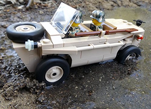 Modbrix 2188 – ☠ Bausteine VW Typ 166 Schwimmwagen XX Divison inkl. Custom Elite Wehrmacht Soldaten aus Lego© Teilen ☠ - 2