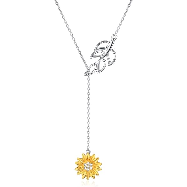 YFN Orecchini Pendenti A Girasole Con Coccinella In Argento Sterling 925 E Zirconi - Gioielli Ipoallergenici, Regalo Per Donne E Ragazze