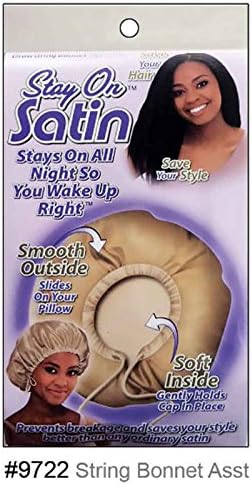 Stay On Satin Drawstring Bonnet(Stays On All Night) Style 9722 Asst