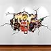 Price comparison product image 3D Lego Bricks Emmet Colour Wall Art Sticker Cracked Decal Mural Children's Bedroom Transfer Graphic print