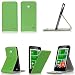 Produktbild Tasche Leder Style Nokia Lumia 630 grün Dual Sim "Stand up" Hülle Cover - Zubehör Etui smartphone 2014 Nokia 630 3G/Wifi Flip Case Schutzhülle (Handy tasche folio PU Leder, green) - Brand XEPTIO accessoires