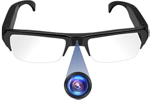 Nisanuki Mini Sport Kamera, Kleine Brillenkamara 1080P HD, Mikro Videokamera Tragbare Action Cam Sport Kamerabrille Videoaufzeichnungsbrille für Outdoor Aktivitäten