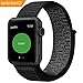 Price comparison product image Naomo Compatible with Watch Straps 38mm/40mm, Nylon Sport Loop Band Wristband Replacement for Series 4, Series 3, Series 2, Series 1 (38mm/40mm, Reflective Black)