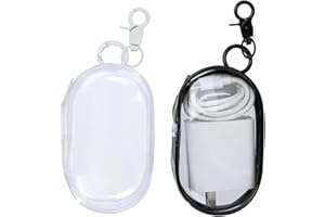 XURJUMI 2 Pièce Rangement Cable,Mini Pochette,Pochette Range Cable,Organisateur Cable Voyage,Boîte de Rangement Transparente pour Organiser Les Câbles de Données,Les Chargeurs,Les Écouteurs