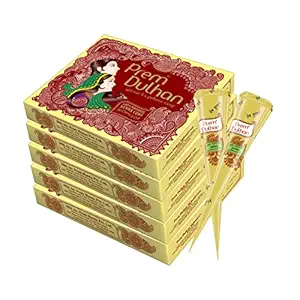 Prem Dulhan hand Designing | Without Chemical | Long Lasting | for Men Women | of 12 Pieces | Natural Mehandi cone - 350gm (Pack of 5, Yellow)