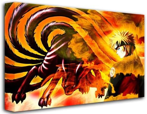 Naruto - Naruto Uzumaki (6) Animated Comic, Size: 16" x 12" (40cm x 30 cm Approx), Anime Naruto Manga Canvas Art Picture Print, (FRAMED CANVAS)