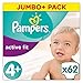 Produktbild Pampers Premium Protection Active Fit Windeln, Gr. 4+ Maxi Plus (9-18 kg), Jumbo Plus Pack, 1er Pack (1 x 62 Stück)