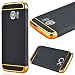 Produktbild GrandEver Samsung Galaxy S7 Weiche Silikon Hülle Durchsichtige Rückschale TPU Bumper Transparent Schutzhülle Klar Handytasche mit Muster Anti-Kratzer Stoßdämpfung Ultra Slim Rückseite Silicon Backcover Soft Case Protective Cover Ultradünnen Premium Handyhülle - Gold und Schwarz