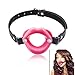 Produktbild eHizon Mund geknebelt Ball Weich Silikon Mundknebel Ring Ball Gag mit Ledergürtel für Oralsex(4cm,Rosa)
