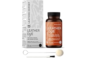 LEATHER EXPERT Penetrating Leather Dye - Tinte para piel naranja calabaza 75 ml - Ideal para zapatos, bolsos y accesorios - Incluye aplicador y pincel - Tinte para zapatos de ante, nobuck y anilina (16 colores)