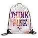 Produktbild Doormat bag Think Pink Breast Cancer Awareness With Ribbon Unisex Drawstring Backpack Travel Sports Bag Drawstring Beam Port Backpack.
