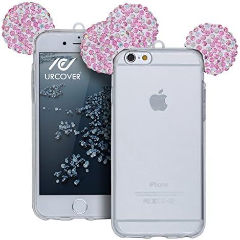 iPhone 6 Plus / 6s Plus Case, Urcover® TPU Silicone Bling Ear Cover [ Sparkle Mouse Ear ] Flexible Diamond Glitter Protective Fashion Case for Apple iPhone 6 Plus / 6s Plus - Pink colourful