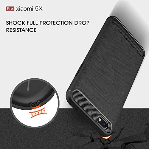 XiaoMi Mi 5X Funda  SMTR Cubierta Delgado material de silicona Funda Protective Case Cover  Dise  o durable   M  xima protecci  n contra golpes  para XiaoMi Mi 5X - negro