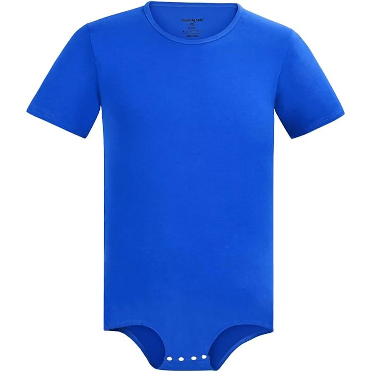 Landofgenie Heren One-Piece Bodysuit Onesie Pyjama Romper Korte Mouw Romper voor Heren Afneembare Kraag Pyjama met Clown Print M