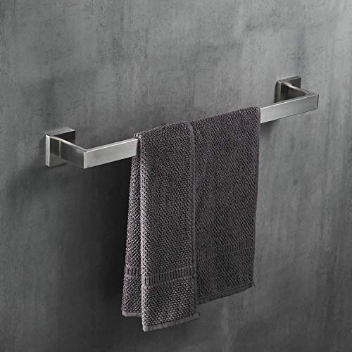 Toallero Baño, 60 cm Toallero de Pared, Acero Inoxidable, Cepillado