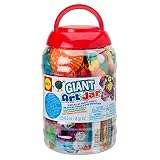bote manualidades Viene con pompones multicolor, pompones de purpurina, limpiapipas, papel crepé de flecos, plumas y mucho más
