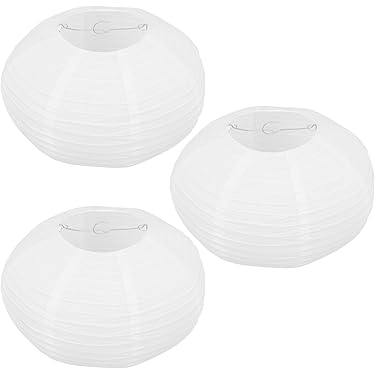 Abat-jour En Papier Beige Ovale Pour Suspension – Dimensions 40x40x22 Cm, Pliable, Décoration Intérieure Style Lanternes - 7