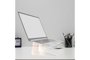 Cityjoy Acrylic Laptop Stand | Acrylic Laptop Stand for Desk | Acrylic Laptop Riser | Universal Computer Stand | Ergonomic Laptop Holder | Laptop Cooling Stand Compatible with 10-15'' MacBook Stand