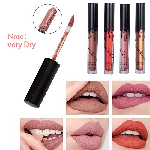Richoose 16 Farben Set Wasserdichte Liquid Make-up Lip Bleistift Matte Lipstick Lipgloss Super Langlebig (16 Stück) - 3
