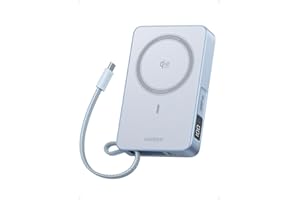 UGREEN MagFlow Qi2 25W Batterie Externe 10000mAh Câble USB C PD 30W Compatible avec MagSafe iPhone 17 16 15 14 13 12 Air Plus Pro Max Power Bank Induction Charge Rapide Magnétique Affichage Numérique