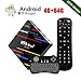 Produktbild [Android 8.1] 4GB+64GB Smart TV Box 4K Ultra HD H96 Max+ TV Box RK3328 Quad-Core 64bit CPU 2.4G/5GHz WiFi 100M LAN Ethernet H.265 Bluetooth 3D Set Top Box mit Mini Wireless Backlit Keyboard