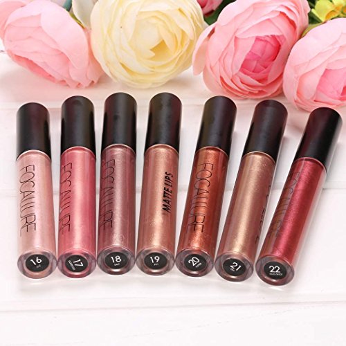 CRAVOG Nouveau Sexy Métallique Métal Mat Rouge à lèvres Liquide Lèvre Maquillage - 4