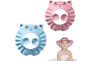 WUMZIRA Cappello Doccia Bambini, Visiera Doccia Bambini Cuffia Doccia Bambina Regolabile in Morbido Silicone Prevenire l'Acqua Flusso Verso Occhi e Viso una cuffia da doccia