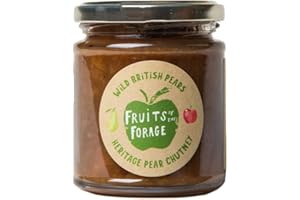 Fruits of the Forage Heritage Pear Chutney, Made with British Cooking Apples and Heritage Cooking Pears. Vegan Friendly, Sustainably Sourced & 100% Recyclable Packaging, Glass Jar (1 x 200g)