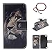 Produktbild Schutzhülle für Apple iPod touch 5 / 6, GOCDLJ Ultra Thin PU Leder Flip Cover Muster Tasche Ledertasche Handytasche Hülle für iPod Touch 6 (6th Generation) / 5 (5th Generation) Buchstil Handyhülle Protective Case Etui Bumper Schale Wallet vollständig schützende mit Magnetverschluss Ständerfunktion ID Karte Slots Pouch Soft Silikon Backcover Rückseite shell kunstlederhülle + Chinesischer Stil Rote Armbänder Design Löwe
