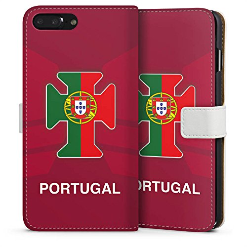 Apple iPhone 7s Plus Tasche Hülle Flip Case Portugal EM Trikot Fußball Europameisterschaft