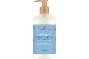 SHEA MOISTURE SheaMoisture Hydrate & Repair - Après-shampooing au Miel de Manuka et au Yaourt - Pour Cheveux Secs et Abîmés par la Chaleur - Sans Sulfate - Contient Huile de Baobab et Beurre de Karité - 1 x 384 ml
