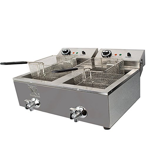 Beeketal Profi Gastronomie Imbiss Friteuse Fritteuse Fritöse 10L+10L - BTF20B